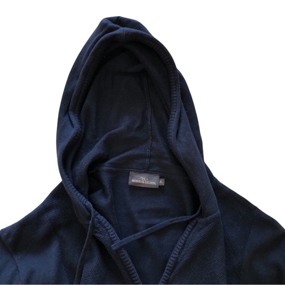 Rodd & Gunn Front Zip Sweater With Hood Navy Blue XL - Picture 5 of 11